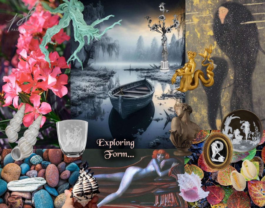 whispers into the abyss form mood board